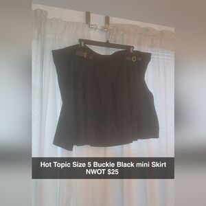 Hot Topic Black Buckle Skirt